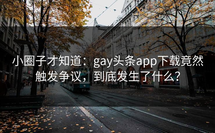 小圈子才知道：gay头条app下载竟然触发争议，到底发生了什么？